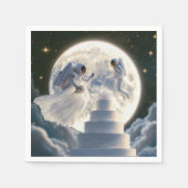 Astronaut frisch im Mondlicht Serviette (Vorderseite)