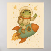 Astronaut Frog Rocket Ride Poster (Vorne)