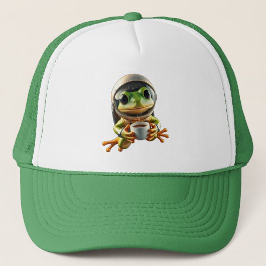 Astronaut Frog Truckerkappe (Vorderseite)