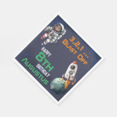 Astronaut für kundenspezifisches Foto im Weltraum  Serviette (Ecke)