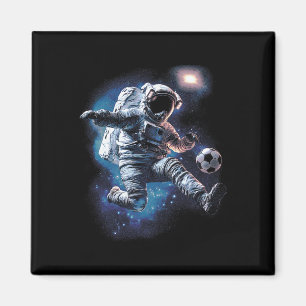 Astronaut Fußball Sportliebhaber Weltraum Wissensc Magnet