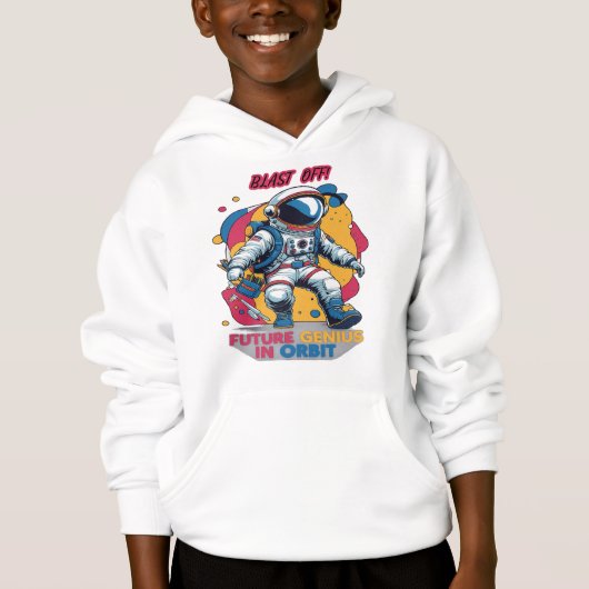 Astronaut - Future Genius In Orbit Back To School Hoodie (Vorderseite)