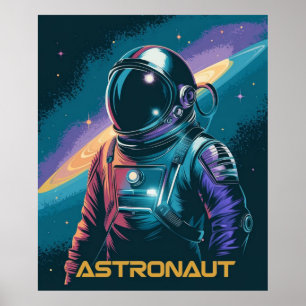Astronaut Futuristic Poster