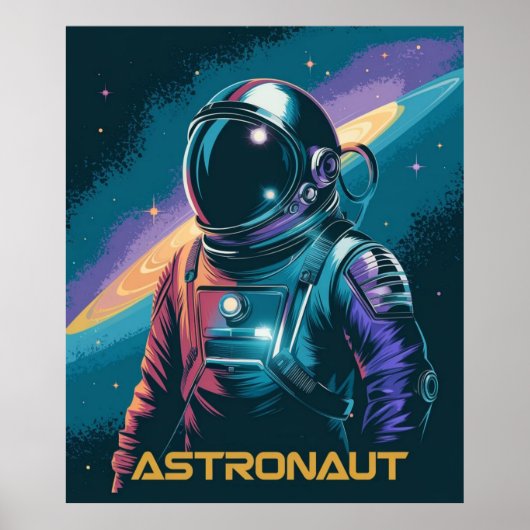 Astronaut Futuristic Poster (Vorne)