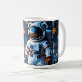 Astronaut Galaxie Bokeh Kaffeetasse (VorderseiteRechts)