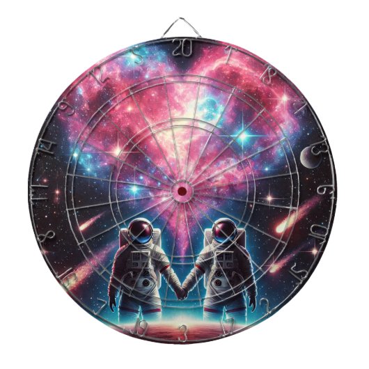 Astronaut Galaxy Dartboard Dartscheibe (vorne)