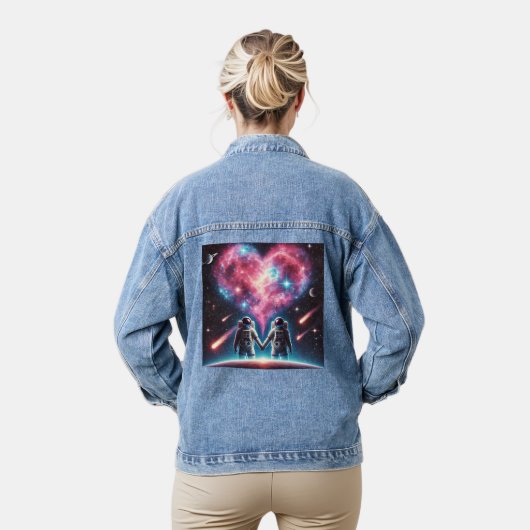 Astronaut Galaxy Denim Jacket Jeansjacke (Modell)