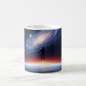 Astronaut Galaxy Earth Horizon Space Verwandlungstasse (Mittel)