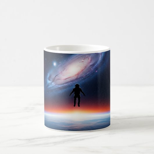 Astronaut Galaxy Earth Horizon Space Verwandlungstasse (Mittel)