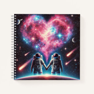 Astronaut Galaxy Spiral Notebook Notizblock