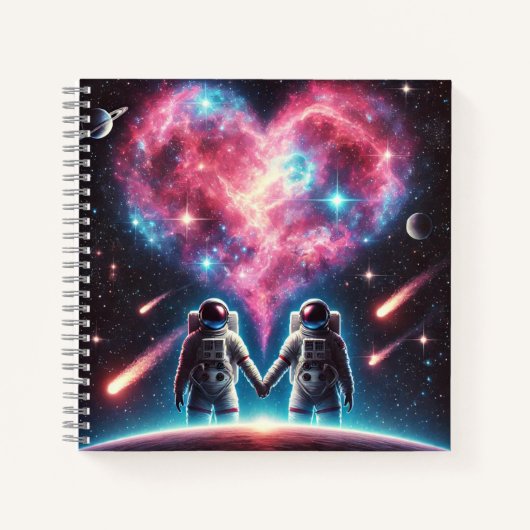 Astronaut Galaxy Spiral Notebook Notizblock (Vorderseite)