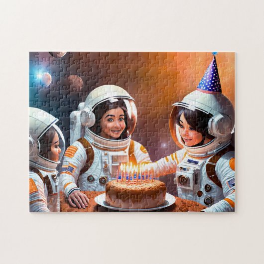 Astronaut Geburtstag 2 Foto Puzzle Internet Jigsaw (Horizontal)