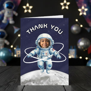 Astronaut Geburtstagsfeier 1. Umlauf um die Sonne Dankeskarte