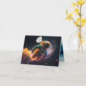 Astronaut Geburtstagskarte Karte (Gelbe Blume)