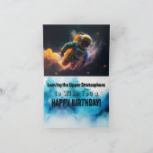 Astronaut Geburtstagskarte Karte (Innenseite)