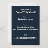 Astronaut Geburtstagsparty einladen Einladung (Rückseite)