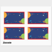 Astronaut Gefallen Box Blank Label Stickers (Blatt)