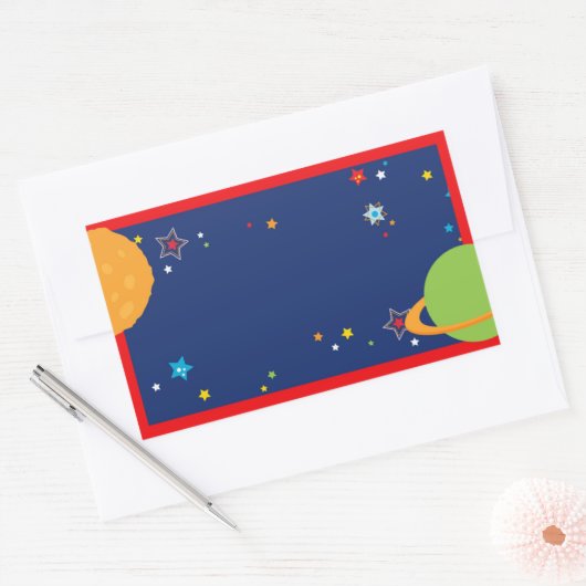 Astronaut Gefallen Box Blank Label Stickers (Umschlag)