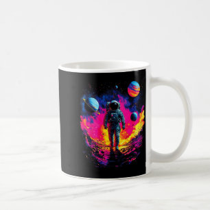 Astronaut geht in der Galaxie im Weltraum Explorer Kaffeetasse