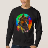 Astronaut German Shepherd Dog Sweatshirt (Vorderseite)