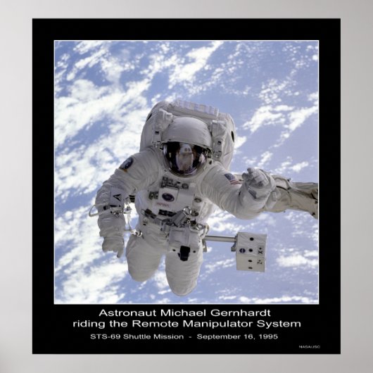 Astronaut Gernhardt-STS-69 Shuttle Mission NASA Poster (Vorne)
