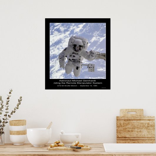 Astronaut Gernhardt-STS-69 Shuttle Mission NASA Poster (Küche)