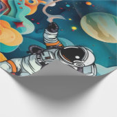Astronaut Geschenkpapier (Ecke)
