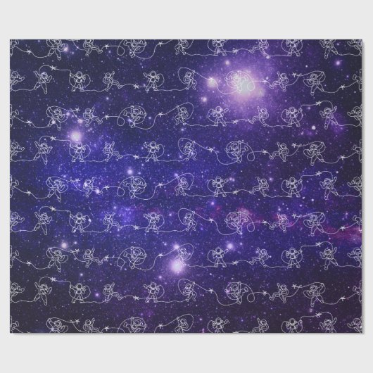 Astronaut Geschenkpapier (Flach)
