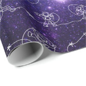 Astronaut Geschenkpapier (Rolleneckpunkt)