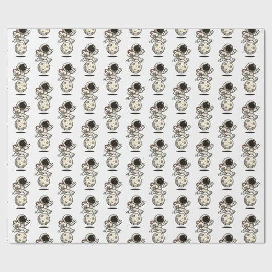 Astronaut Geschenkpapier (Flach)