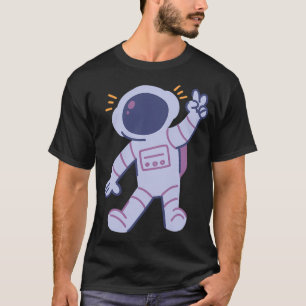 Astronaut gibt Friedenszeichen T-Shirt