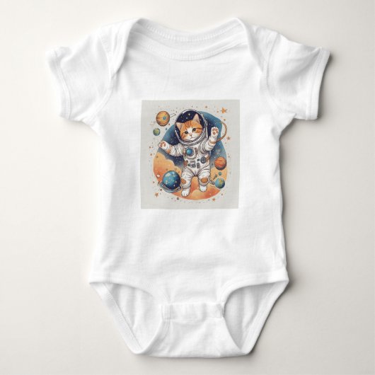 ✨ Astronaut Girl Hoodie Baby Strampler (Vorderseite)