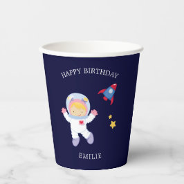 Astronaut Girl Kindergeburtstag Paper Cup Pappbecher