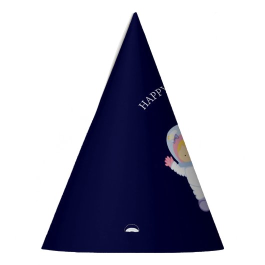 Astronaut-Girl-Kindergeburtstag Partyhütchen (Links)