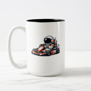 Astronaut Go-Kart Zweifarbige Tasse