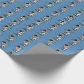 Astronaut Golf Geschenkpapier (Ecke)