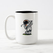 Astronaut Golf Zweifarbige Tasse (Links)