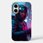 Astronaut Graffiti iPhone Case - Neon Glow (Rückseite)