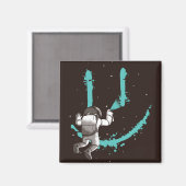 Astronaut Grafitti Magnet (Vorderseite/Rückseite)