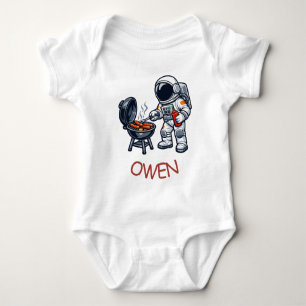 Astronaut Grillend Baby Strampler