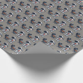 Astronaut Grillt Geschenkpapier (Ecke)