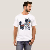 Astronaut Grillt T-Shirt (Vorne ganz)