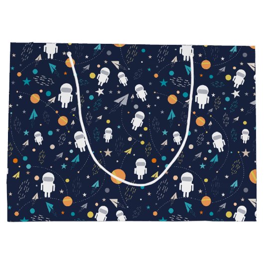 Astronaut Große Geschenktüte (Rückseite)