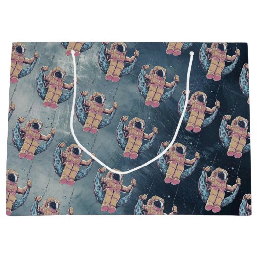 Astronaut Große Geschenktüte (Vorderseite)