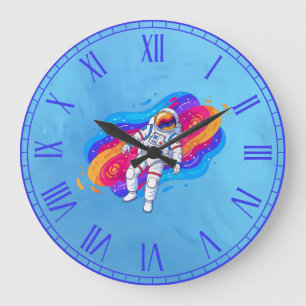 Astronaut Große Wanduhr