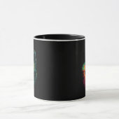 Astronaut hält eine kosmische Spirale Tasse (Zentrum)