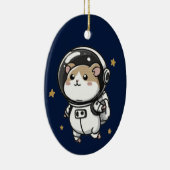 Astronaut Hamster Keramik Ornament (Rechts)