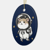 Astronaut Hamster Keramik Ornament (Links)