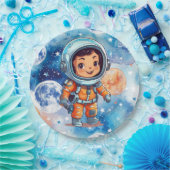 Astronaut Happy Birthday Pappteller (Party)