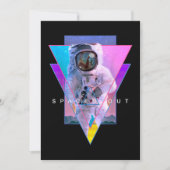 Astronaut hat den ästhetischen Vaporwave-Wellness- Save The Date (Vorderseite)